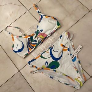 Cupshe NWT Strappy Abstract Bikini